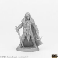 Reaper: Bones Black: Dark Elf Male Warrior Unpainted Miniature