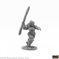 Reaper: Bones Black: Jade Fire Spearman Unpainted Miniature