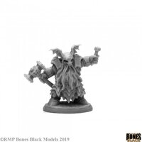 Reaper: Bones Black: Dark Dwarf Irontongue Priest Unpainted Miniature