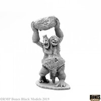 Reaper: Bones Black: Two Headed Troll Unpainted Miniature