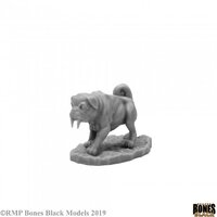 Reaper: Bones Black: Sabertooth Pug Unpainted Miniature