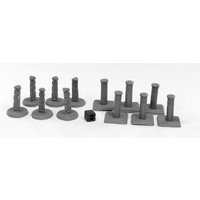 Reaper: Bones Black (Chronoscope): Bollards (12) Unpainted Miniature