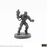 Reaper: Bones Black (Chronoscope): Keryx, Cyborg Assassin Unpainted Miniature