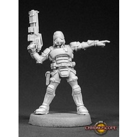 Reaper: Chronoscope: NOVA Corporate Security Sergeant (metal) Unpainted Miniature