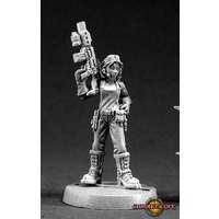 Reaper: Chronoscope: Rosie, Chronotechnician (metal) Unpainted Miniature