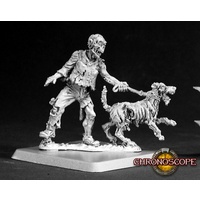Reaper: Chronoscope: Zombie Dog Handler (metal) Unpainted Miniature