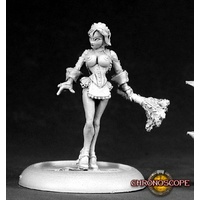 Reaper: Chronoscope: Brigitte, Naughty French Maid (metal) Unpainted Miniature