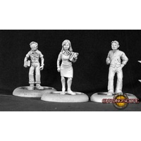 Reaper: Chronoscope: Townsfolk: Jock, Chick, Nerd (metal) Unpainted Miniature