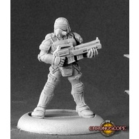 Reaper: Chronoscope: Nova Corp Soldier (metal) Unpainted Miniature