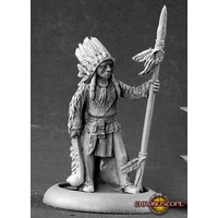 Reaper: Chronoscope: Native American Chieftain (metal) Unpainted Miniature