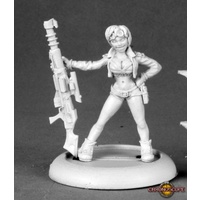 Reaper: Chronoscope: Gretha, Female Sniper (metal) Unpainted Miniature