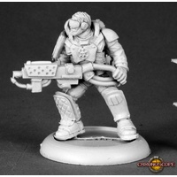 Reaper: Chronoscope: Torch McHugh, IMEF Flame Thrower (metal) Unpainted Miniature