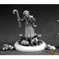 Reaper: Chronoscope: Edna, Crazy Cat Lady (metal) Unpainted Miniature