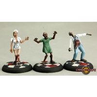 Reaper: Chronoscope: Zombies: Doctor, Nurse, and Patient (metal) Unpainted Miniature