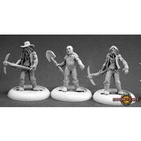 Reaper: Chronoscope: Zombie Miners (metal) Unpainted Miniature