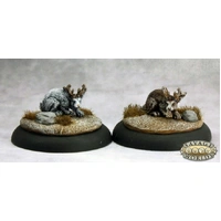 Reaper: Savage Worlds: Jackalopes (2) (metal) Unpainted Miniature