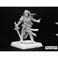 Reaper: Pathfinder Miniatures: Arael, Half Elf Cleric (metal) Unpainted Miniature