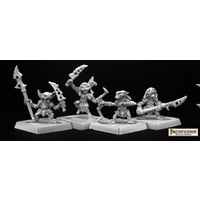 Reaper: Pathfinder Miniatures: Goblin Warriors (4) (metal) Unpainted Miniature