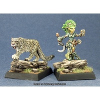 Reaper: Pathfinder Miniatures: Lini, Iconic Druid & Droogam (metal) Unpainted Miniature