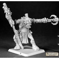 Reaper: Pathfinder Miniatures: Dorella Kreeg, Ogre Shaman (metal) Unpainted Miniature