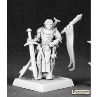 Reaper: Pathfinder Miniatures: Alain, Iconic Cavalier (metal) Unpainted Miniature