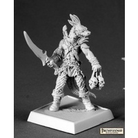 Reaper: Pathfinder Miniatures: Serpentfolk Warrior (metal) Unpainted Miniature