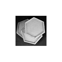Reaper: 74004: Smooth Hex Base (Metal) (3) Unpainted Miniature