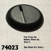 Reaper: Accessories: 30mm Round Plastic Display Base (12) Unpainted Miniature