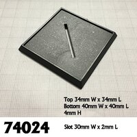 Reaper: Accessories: 40mm Square Plastic Base (10) Unpainted Miniature