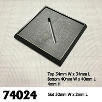 Reaper: Accessories: 40mm Square Plastic Base (10) Unpainted Miniature