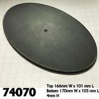 Reaper: Bases: 170mm x 105mm Oval Gaming Base (4) Unpainted Miniature