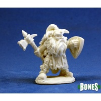 Reaper: Bones: Fulumbar, Dwarf Warrior Unpainted Miniature