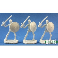 Reaper: Bones: Skeletal Swordsman (3) Unpainted Miniature