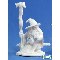 Reaper: Bones: Khael Stonekindle, Dwarf Wizard Unpainted Miniature