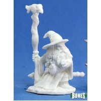 Reaper: Bones: Khael Stonekindle, Dwarf Wizard Unpainted Miniature