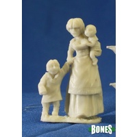 Reaper: Bones: Townsfolk: Mom & Kids Unpainted Miniature