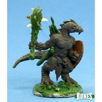 Reaper: Bones: Lizardman Warrior Unpainted Miniature