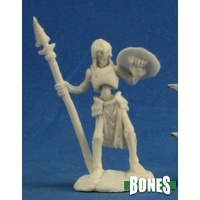 Reaper: Bones: Skeleton Guardian Spearman (3) Unpainted Miniature