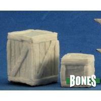 Reaper: Bones: Crates (Large and Small)(2) Unpainted Miniature