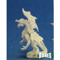 Reaper: Bones: Dragon Hatchling Green Unpainted Miniature