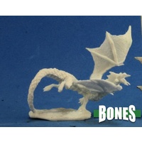Reaper: Bones: Dragon Hatchling Black Unpainted Miniature