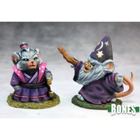Reaper: Bones: Mousling Sorcerer and Samurai Unpainted Miniature