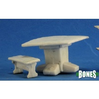 Reaper: Bones: Table and Bench Unpainted Miniature