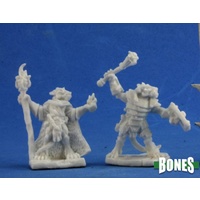 Reaper: Bones: Kobold Leaders (2) Unpainted Miniature