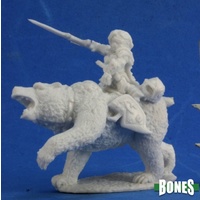 Reaper: Bones: Ursula, Dwarven Bear Rider Unpainted Miniature