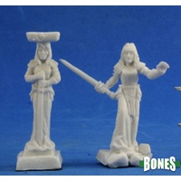 Reaper: Bones: Caryatid Columns (2) Unpainted Miniature