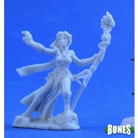 Reaper: Bones: Andriessa, Female Wizard Unpainted Miniature