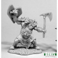 Reaper: Bones: Orc Slayer (Axe & Shield) Unpainted Miniature
