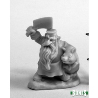 Reaper: Bones: Dwarf Butcher Unpainted Miniature