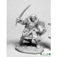 Reaper: Bones: Rheagar, Male Fighter Unpainted Miniature